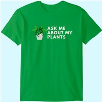 T-shirt Demandez-moi à propos de mes plantes pour hommes en noir — T-shirts pour hommes