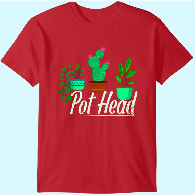 T-shirt Pot Head Succulent pour Amateurs de Plantes et Jardiniers — T-shirts pour hommes