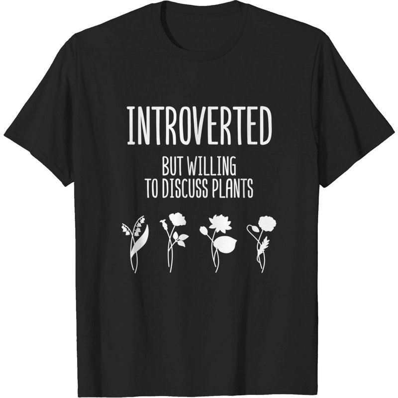 Introverti Mais Prêt à Discuter de Plantes T-Shirt de Jardinage — T-shirts pour hommes