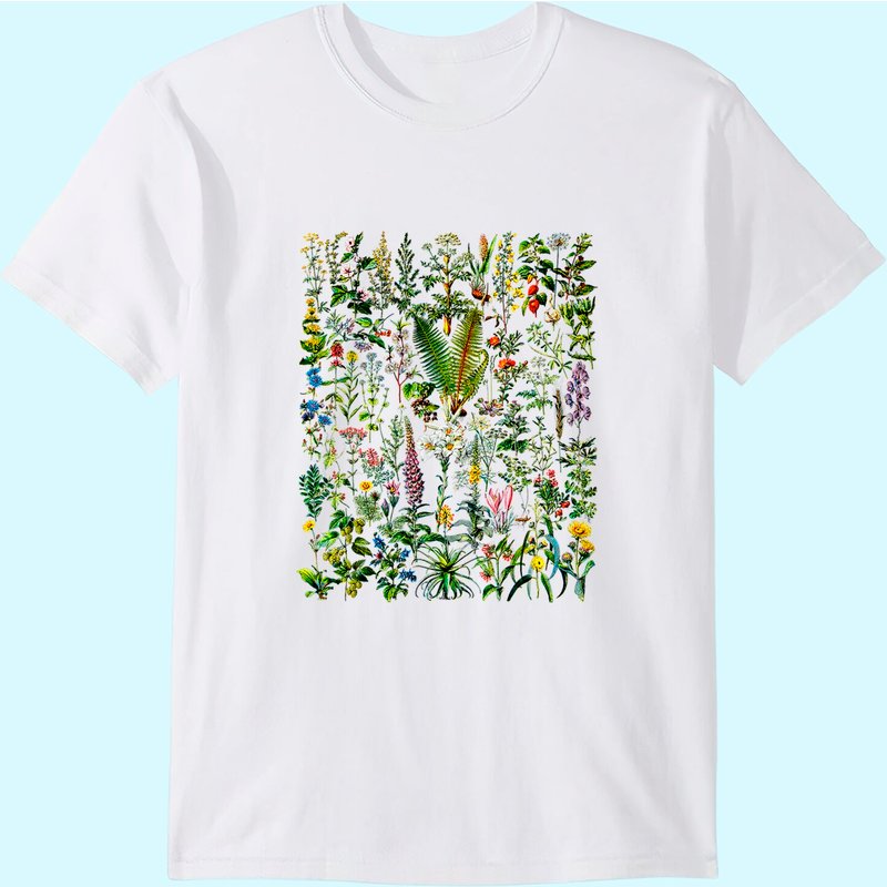 T-shirt Vintage Fleurs pour Hommes - T-shirt de Jardinage — T-shirts pour hommes