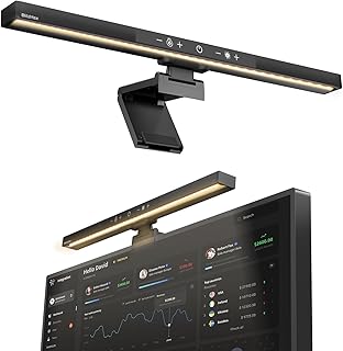 Barre lumineuse pour moniteur avec atténuation mémoire et 5 températures de couleur — Lampe de bureau menée