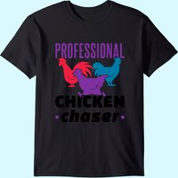 T-shirt pour hommes Chasseur de poules professionnel