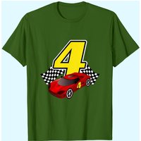 T-Shirt d'anniversaire pour garçons Racecar Sportscar — T-shirts pour hommes
