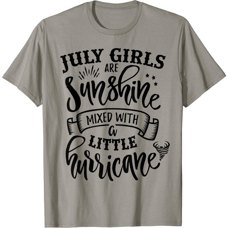 T-shirt Little Hurricane Mixed July Girls Are Sunshine pour hommes
