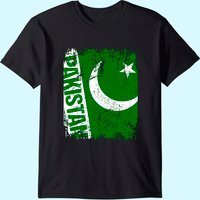 T-Shirt Vintage Distress Drapeau du Pakistan pour Hommes