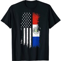 T-Shirt Drapeau Américain Paraguayen pour Hommes — T-shirts pour hommes