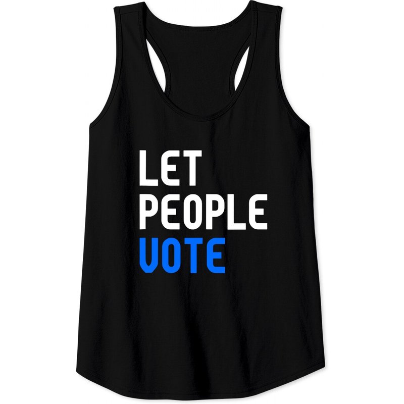 Débardeur Let People Vote pour hommes en noir