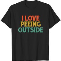 T-shirt I Love Peeing Outside pour hommes en noir — T-shirts pour hommes