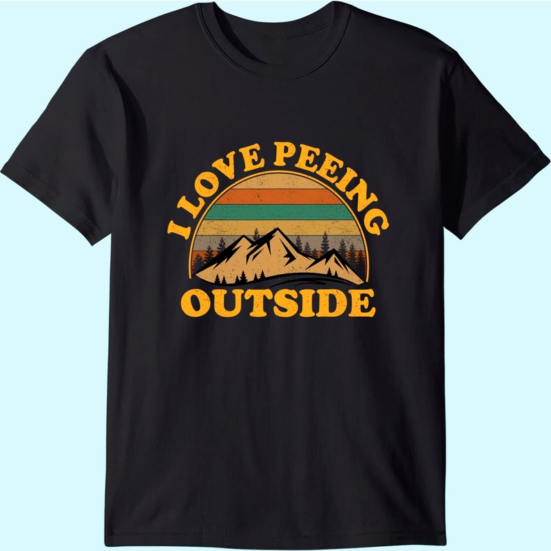 T-shirt I Love Peeing Outside pour Camping et Randonnée — T-shirts pour hommes