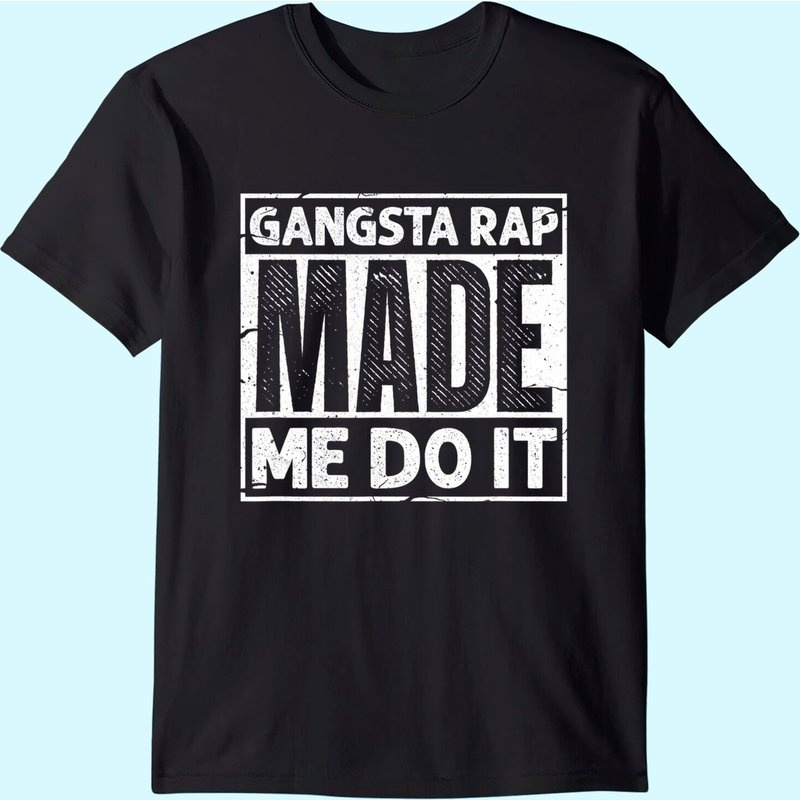 T-shirt Vintage Gangsta Rap Made Me Do It Musique des Années 90 pour Hommes — T-shirts pour hommes
