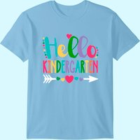 Hello Kindergarten Heart Teacher Student Back To School T-Shirt