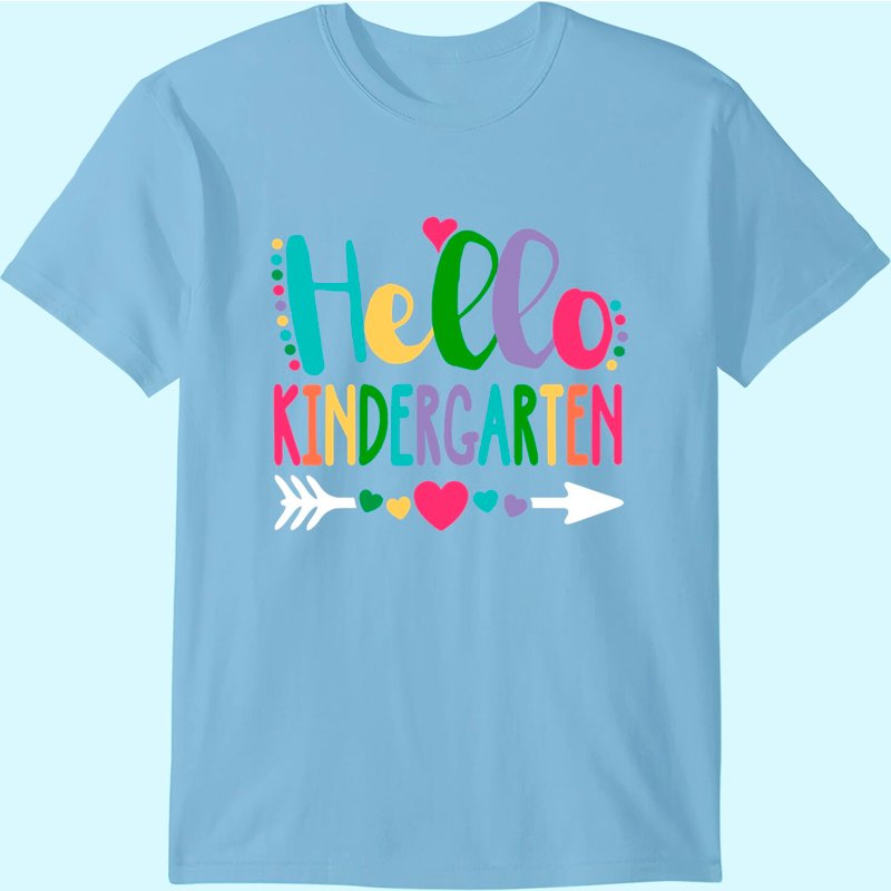 T-shirt Hello Kindergarten Heart Teacher Student Retour à l'école — T-shirts pour hommes