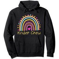 Kindergarten Teacher Rainbow Heart Pullover Hoodie