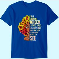T-shirt Zodiacal Homme Gémeaux Reine J'ai 3 Côtés Anniversaire