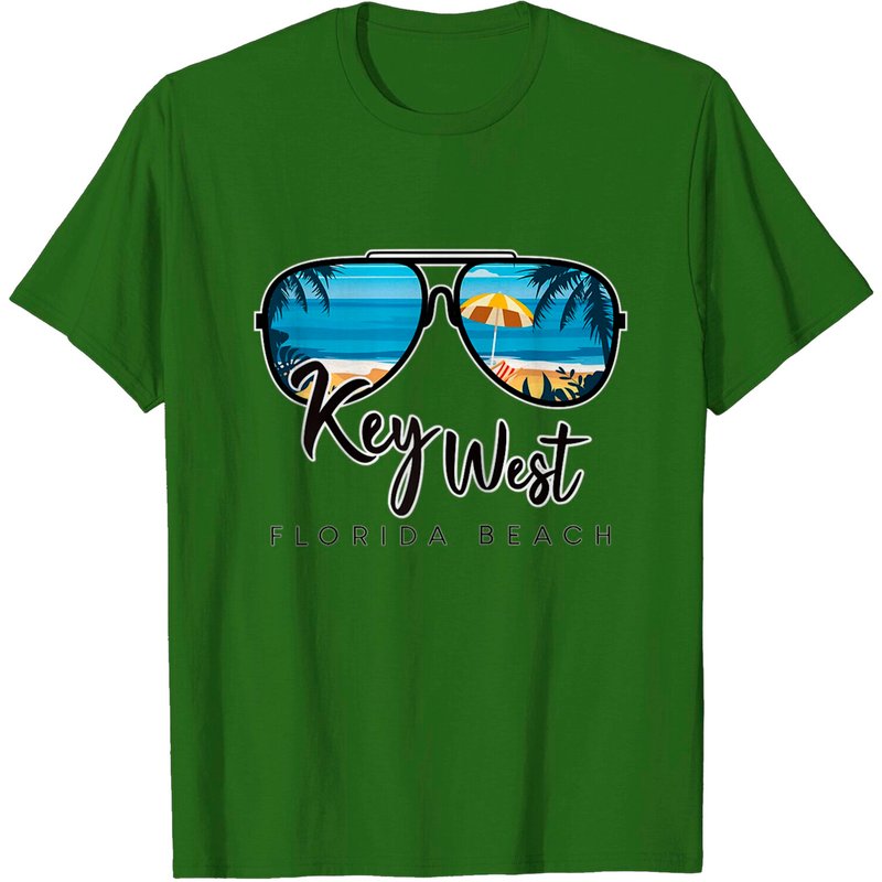 T-shirt Souvenir Lunettes Palmier Key West Floride pour Hommes