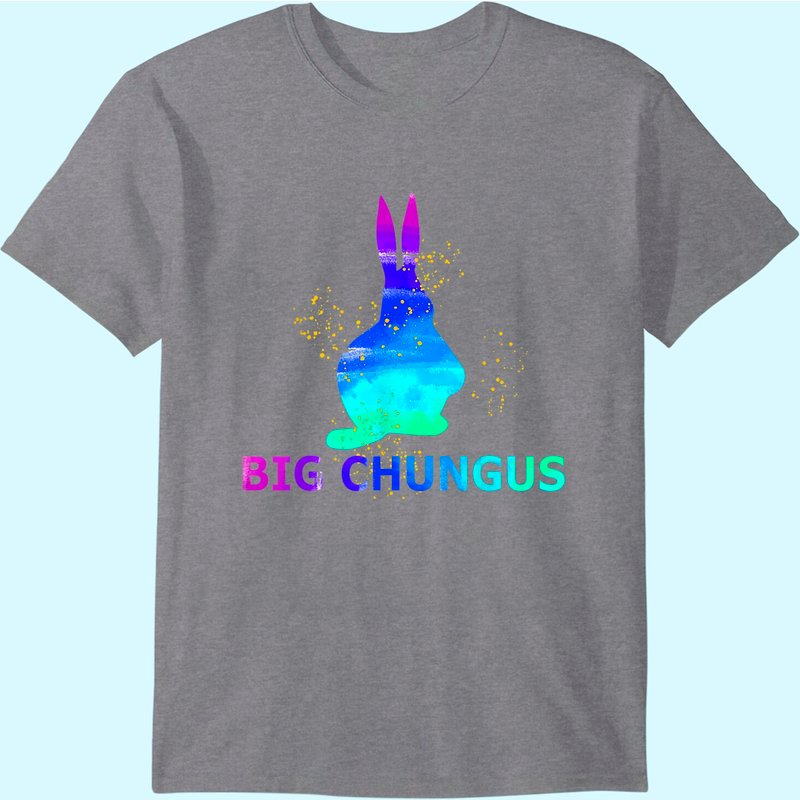 Big Chungus Meme T-Shirt for Men - Black — Mens T Shirts