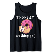 To Do List Nothing Donut Sloth Tank Top for Men