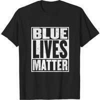 Blue Lives Matter Thin Support LEO Police Officers T-Shirt