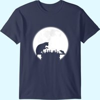 The Chess Board The Cat The Mouse And The Full Moon T Shirt for Men — Mens T Shirts