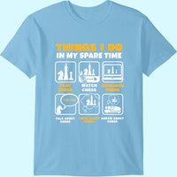 T-Shirt Joueur d'Échecs Choses que je Fais Pendant mon Temps Libre — T-shirts pour hommes