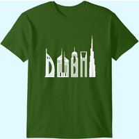 Dubai Skyline Souvenir Typography T Shirt for Men — Mens T Shirts