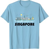 Singapore Skyline Cityscape Skyscrapers T-Shirt for Men — Mens T Shirts