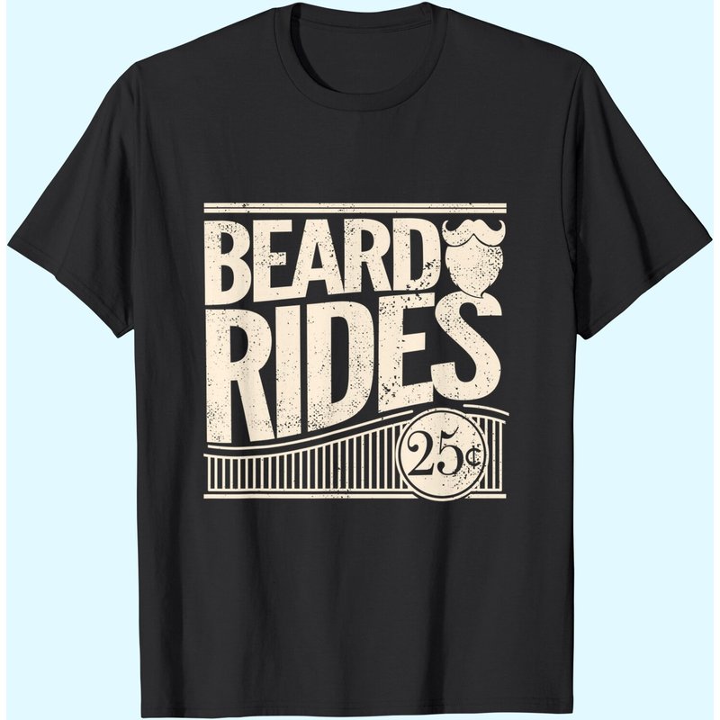 T-Shirt Vintage Distressed Beard Rides pour Hommes — T-shirts pour hommes