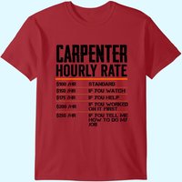 T-Shirt Taux Horaire de Charpentier pour Menuisiers — T-shirts pour hommes
