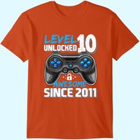 T-shirt Cadeau de Jeu Vidéo Niveau 10 Débloqué pour Hommes — T-shirts pour hommes