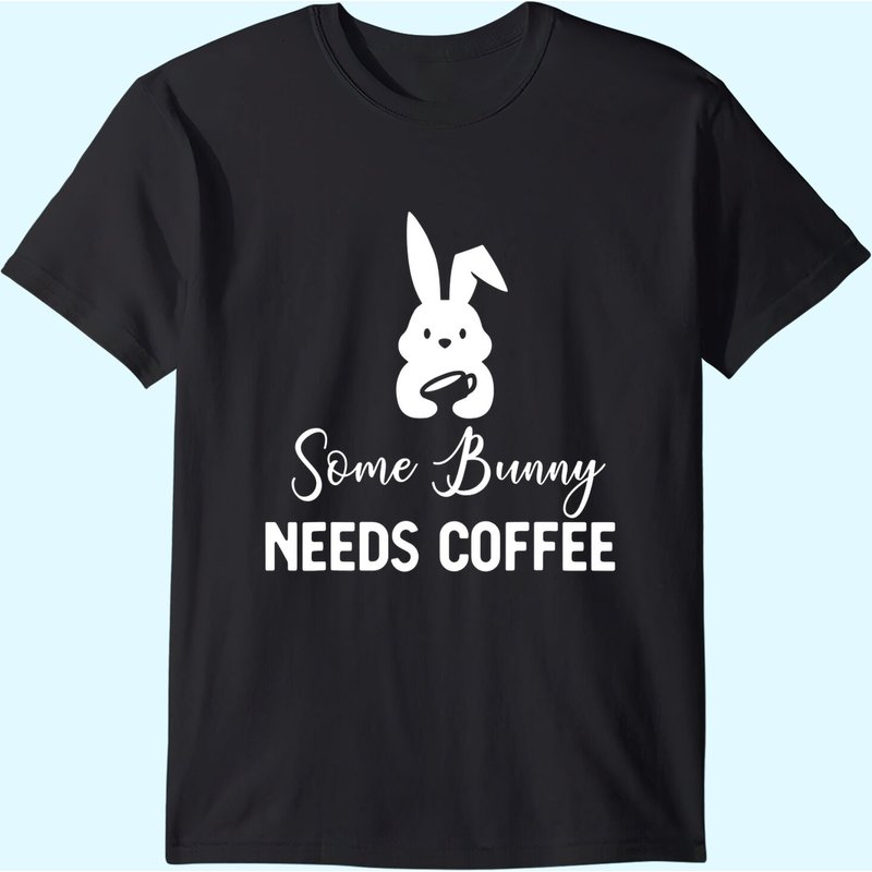 T-shirt pour hommes Some Bunny Needs Coffee Rabbit pour Pâques