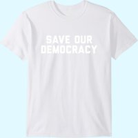 T-Shirt Save Our Democracy pour hommes en noir