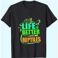 T-shirt Leopard Gecko Life Is Better With Reptiles pour hommes — T-shirts pour hommes