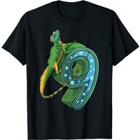 Lizard Reptile 9th Birthday Party T-Shirt for Men — Mens T Shirts