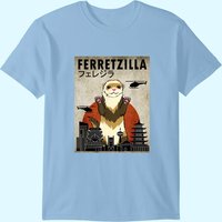 Ferretzilla Vintage Ferret Japanese Sunset T-Shirt for Men