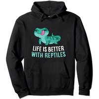 Life Is Better With Reptiles Bearded Dragon Pullover Hoodie