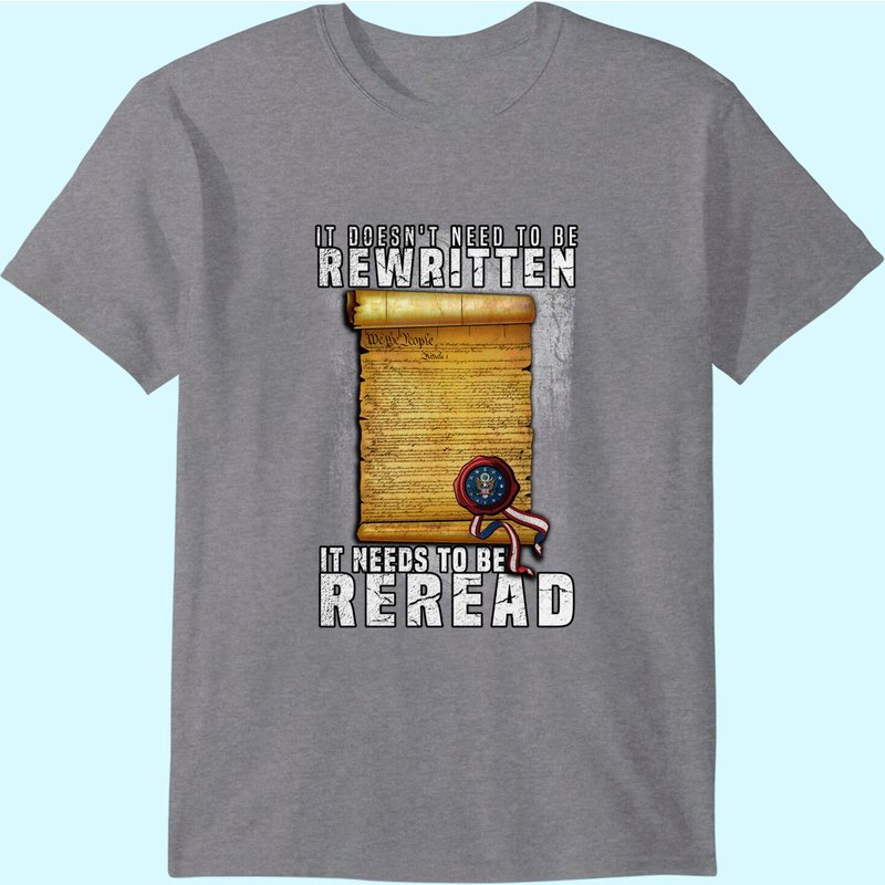 T-shirt Constitution à Reread Pas à Réécrire pour Hommes — T-shirts pour hommes