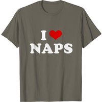 T-shirt Noir I Heart Naps pour Hommes — T-shirts pour hommes