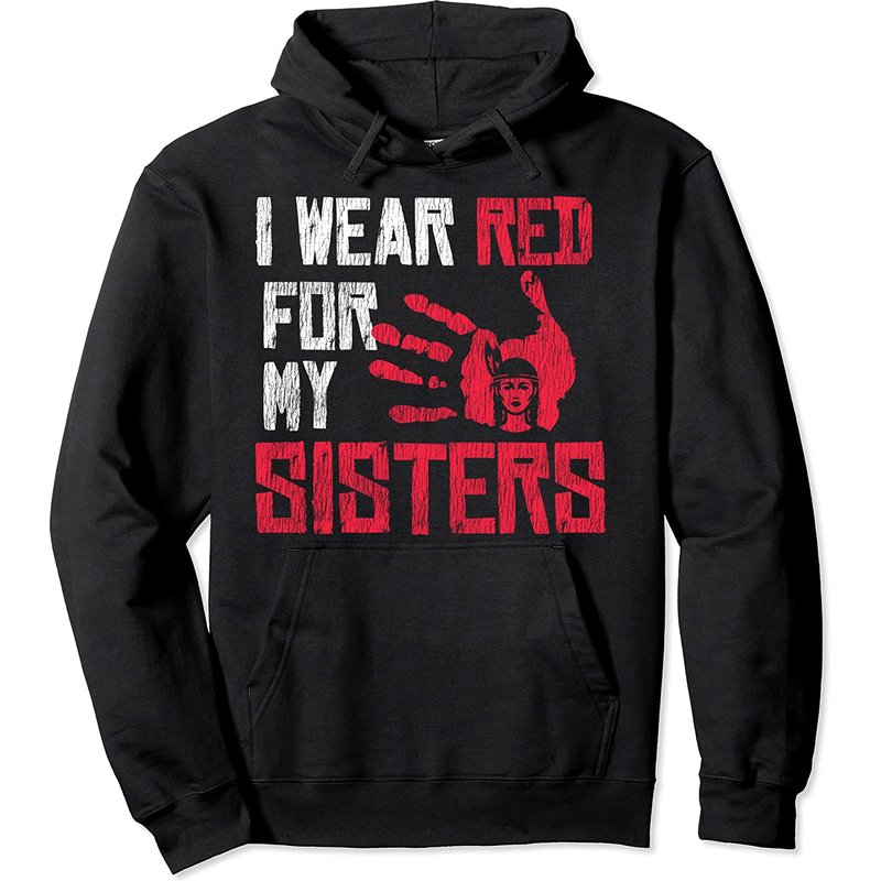 Hoodie Pullover I Wear Red For My Sister - Autochtone — Sweats à capuche pour hommes