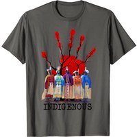 T-shirt pour hommes avec main rouge autochtone