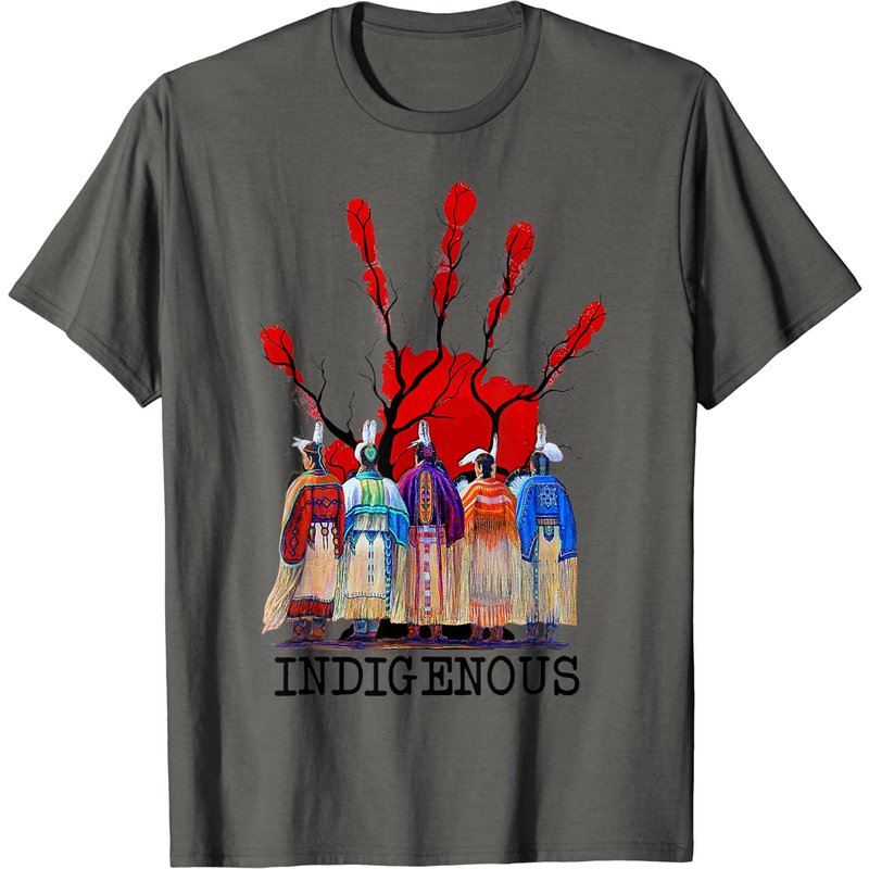 T-shirt pour hommes avec main rouge autochtone — T-shirts pour hommes