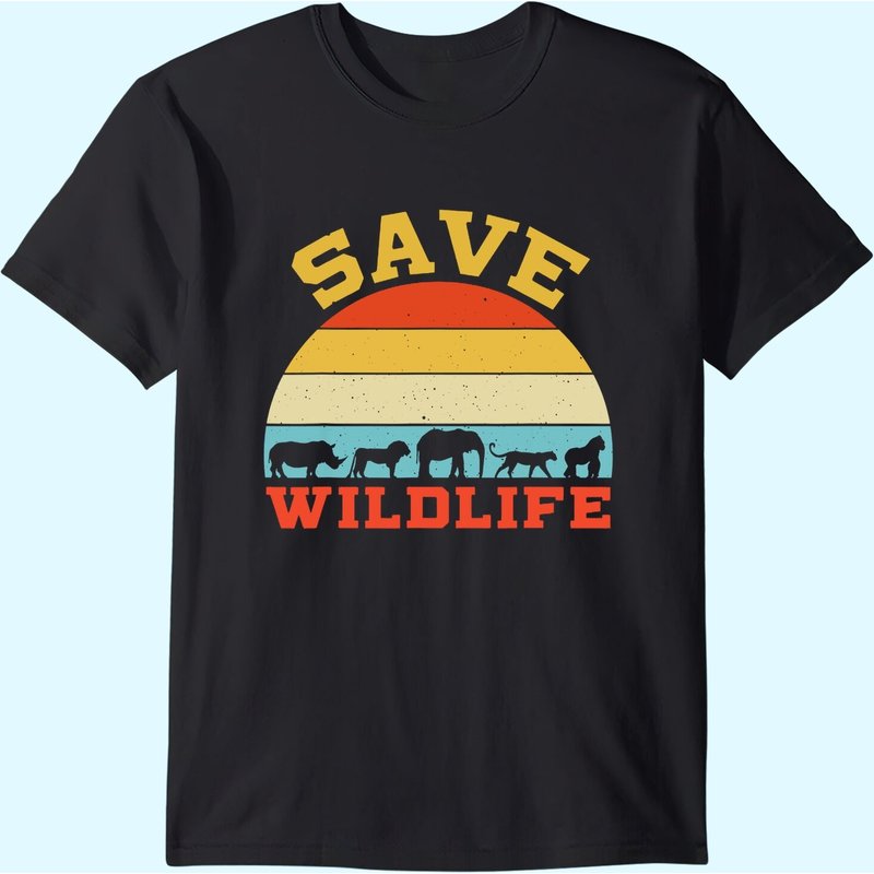 Save Wildlife Endangered Animals Men's T-Shirt — Mens T Shirts