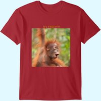 T-shirt pour hommes Baby Orangutan Says It's Friday — T-shirts pour hommes