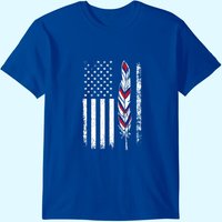 T-shirt pour hommes American Flag Native Tribe Feather Pride — T-shirts pour hommes