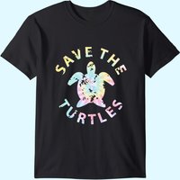 T-shirt Tie Dye Save The Turtles pour Hommes