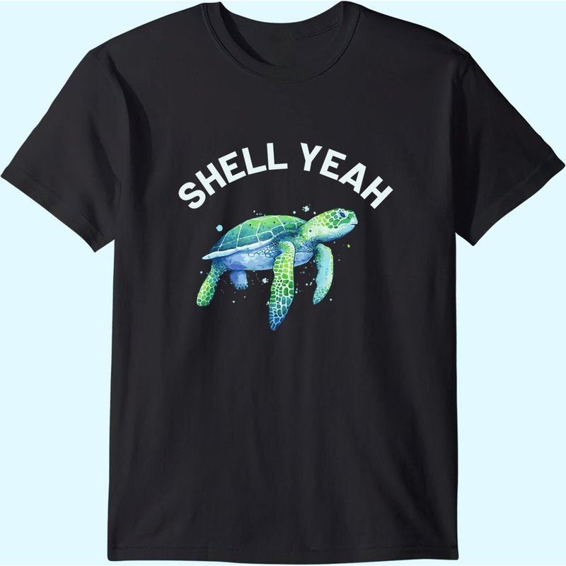 T-shirt pour hommes Shell Yeah - Tortue et Tortue de Mer Mignonne — T-shirts pour hommes