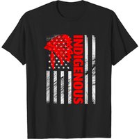 T-shirt Distressed Headdress Drapeau des États-Unis Peoples' Day pour hommes — T-shirts pour hommes