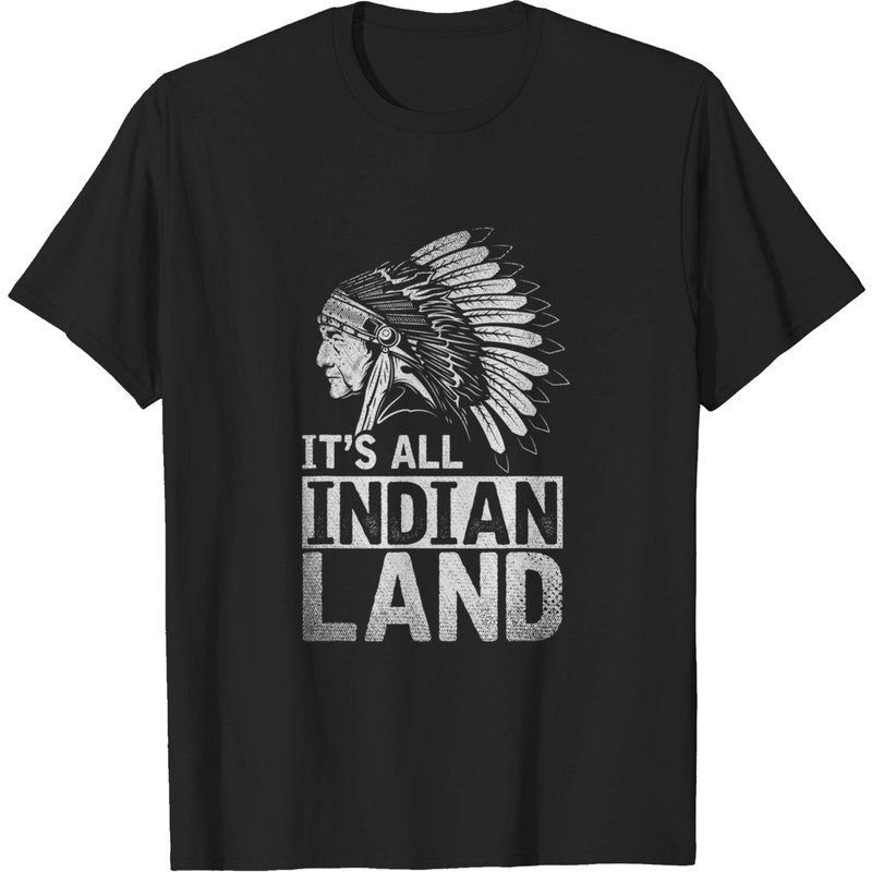 T-shirt pour hommes Indian Pride Its All Indian Land Headdress — T-shirts pour hommes