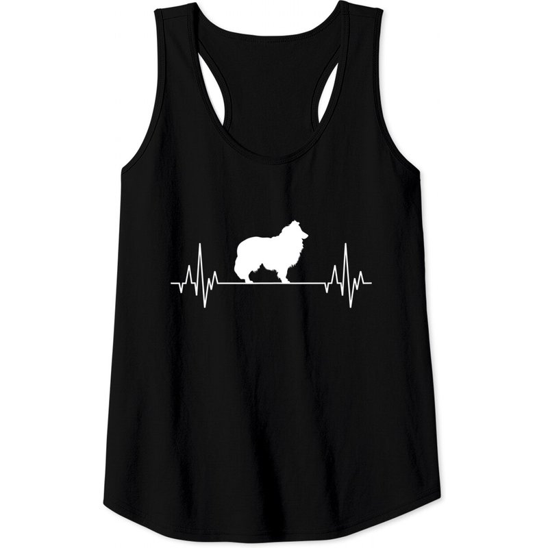 Débardeur Sheltie Sheepdog avec Battement de Coeur pour Hommes — T-shirts pour hommes
