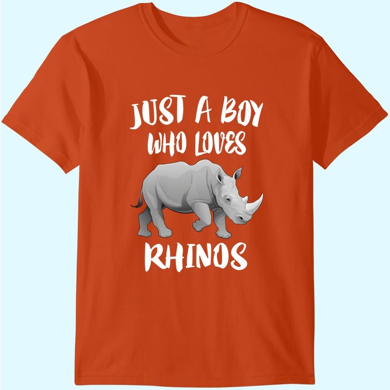 Juste un garçon qui aime les rhinocéros T-Shirt pour hommes — T-shirts pour hommes
