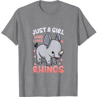 Rhino Just A Girl Who Loves Rhinos T-Shirt pour hommes — T-shirts pour hommes